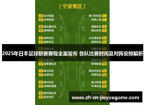2025年日本足球联赛赛程全面发布 各队比赛时间及对阵安排解析